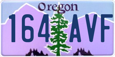 OR license plate 164AVF