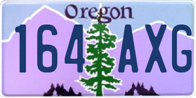 OR license plate 164AXG