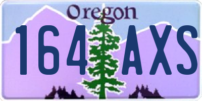 OR license plate 164AXS
