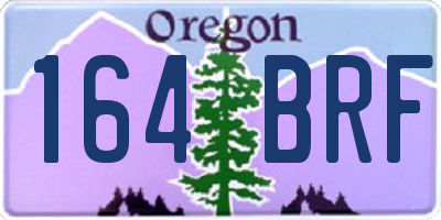 OR license plate 164BRF