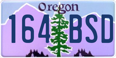 OR license plate 164BSD