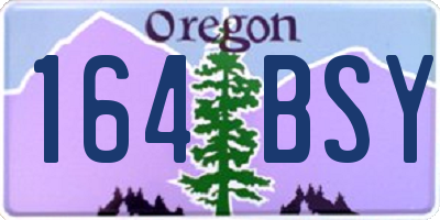 OR license plate 164BSY