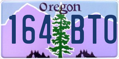 OR license plate 164BTO