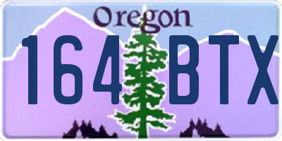OR license plate 164BTX