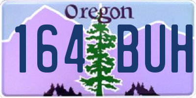 OR license plate 164BUH
