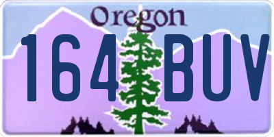 OR license plate 164BUV