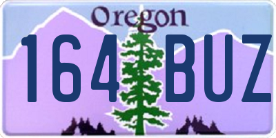 OR license plate 164BUZ