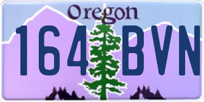 OR license plate 164BVN
