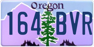 OR license plate 164BVR