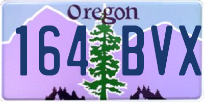 OR license plate 164BVX