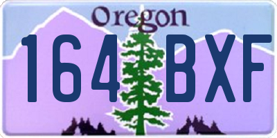 OR license plate 164BXF