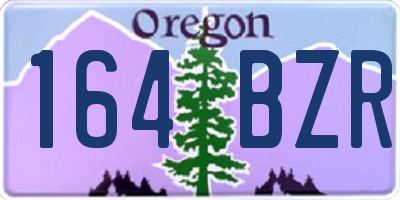 OR license plate 164BZR