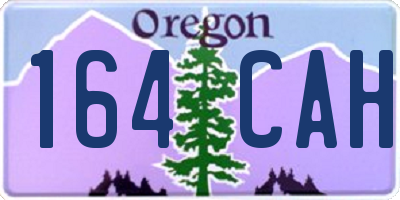OR license plate 164CAH