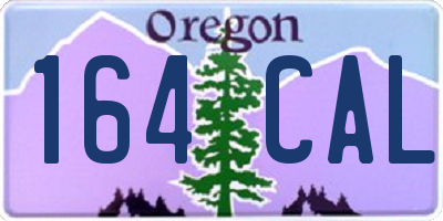 OR license plate 164CAL