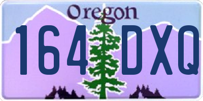 OR license plate 164DXQ
