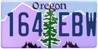 OR license plate 164EBW