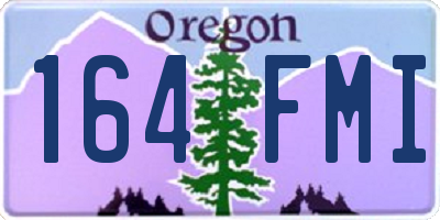 OR license plate 164FMI