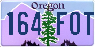 OR license plate 164FOT