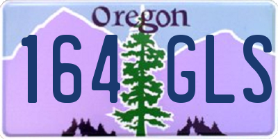 OR license plate 164GLS