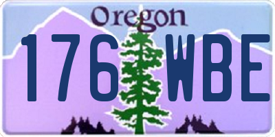 OR license plate 176WBE