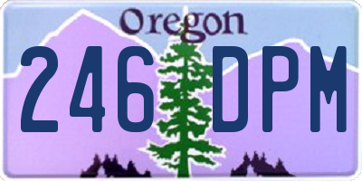 OR license plate 246DPM