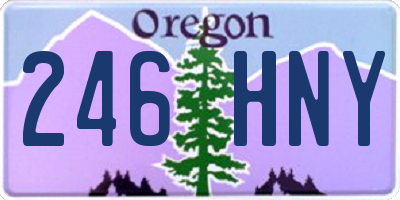 OR license plate 246HNY