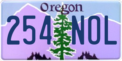 OR license plate 254NOL