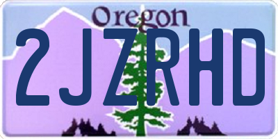 OR license plate 2JZRHD