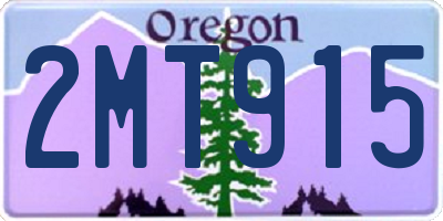 OR license plate 2MT915