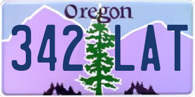 OR license plate 342LAT