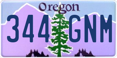 OR license plate 344GNM