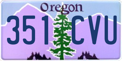 OR license plate 351CVU