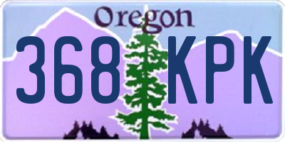 OR license plate 368KPK