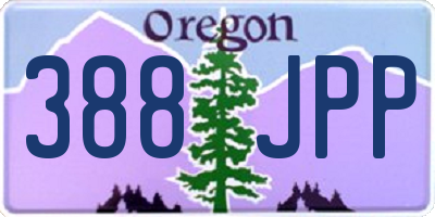 OR license plate 388JPP