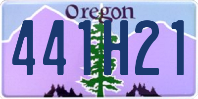 OR license plate 441H21