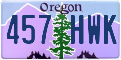 OR license plate 457HWK