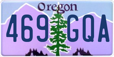 OR license plate 469GQA