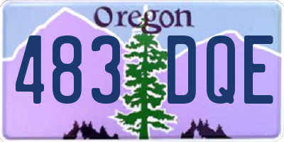 OR license plate 483DQE