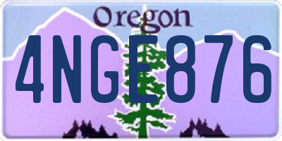 OR license plate 4NGE876