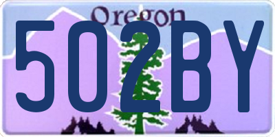 OR license plate 502BY