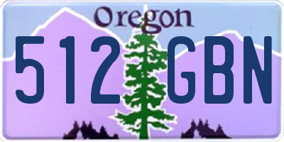 OR license plate 512GBN