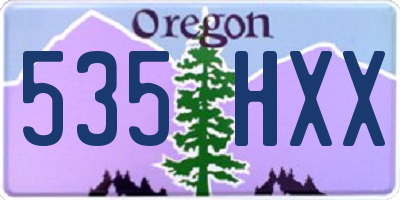 OR license plate 535HXX