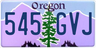 OR license plate 545GVJ