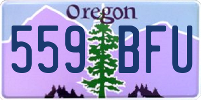 OR license plate 559BFU