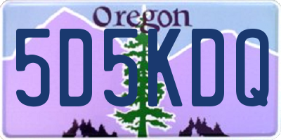 OR license plate 5D5KDQ