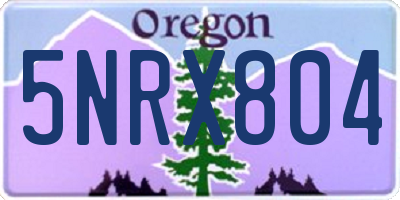 OR license plate 5NRX804