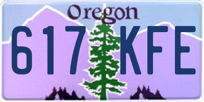 OR license plate 617KFE