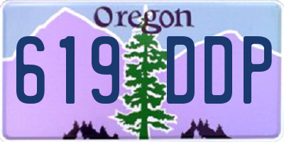 OR license plate 619DDP