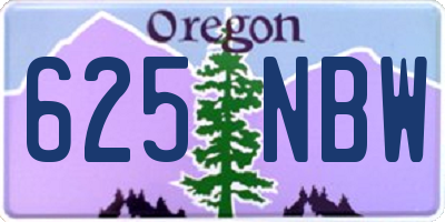 OR license plate 625NBW