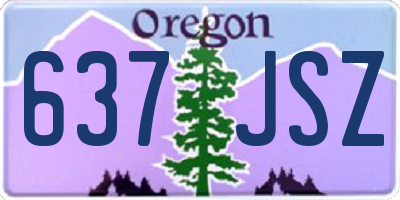OR license plate 637JSZ